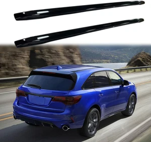2Pcs Black Aluminum for Acura MDX 2014-2020 2021 Roof Rail Rack Side Rail Bar - Picture 1 of 6