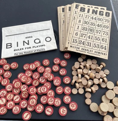Vintage 1960s Milton Bradley MB Bingo Game, Altered Art, Junk Journals, Crafts - Image 1 of 4