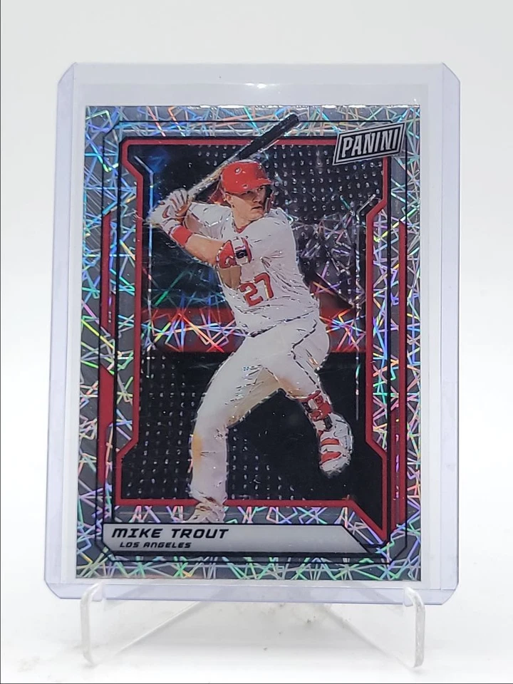 MIKE TROUT 2019 PANINI THE NATIONAL VIP GOLD VELOCITY PRIZM ANGELS Q5918 - Image 1 of 2