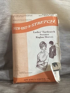 Sew Knit & Stretch SEWING PATTERN 141 Ladies TURTLENECK SWEATER Size S-M-L 1968 - Picture 1 of 3