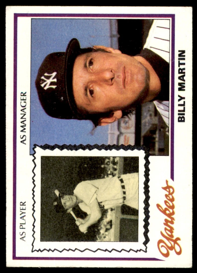 1978 Topps Burger King #1 Billy Martin VG-EX New York Yankees