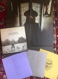 GEORGE HARRISON All Things Must Pass - 1970 1st Press Apple 3-LP w/ Poster - EX+ - Picture 1 of 20