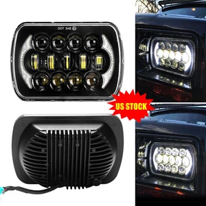 7x6" 5x7 inch Projector LED Headlight H4 Hi-Low Beam DRL for Jeep Cherokee XJ YJ - Picture 1 of 12