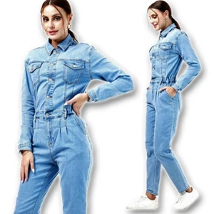 Jeans Denim Jumpsuit Overall XS-XL Used Look Hose Einteiler - Bild 1 von 4
