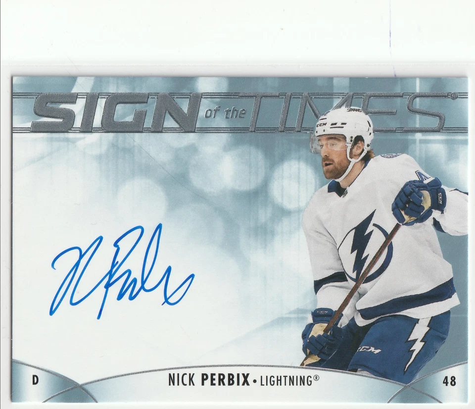  2023-24 SP Authentic Sign of the Times #SOTTNP Nick Perbix Tampa Bay Lightning - Image 1 of 1