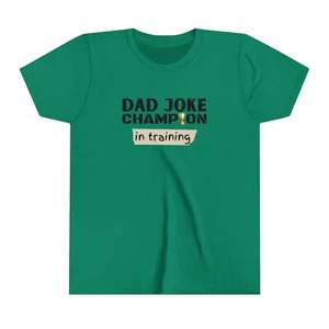 Father's & Son's Kid's T-shirt | Dad Joke Champ in Training | Funny Boy's Tee - Picture 1 of 11