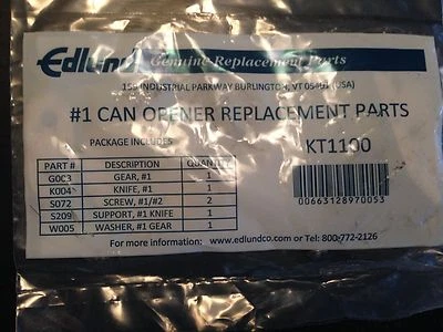 USA SELLER EDLUND #1 CAN OPENER REPLACEMENT PARTS KT 1100  FREE SHIPPING US ONLY - Image 1 of 2