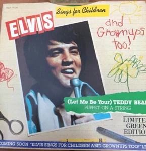 ELVIS PRESLEY - Sings For Children - Victor RCA Rock Green Vinyl RECORD w/ COVER - Picture 1 of 10
