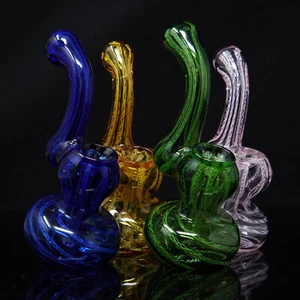 5 inch Handmade Thick Full Color Glass Color Changing Smoking Bowl Glass Pipes - Picture 1 of 13