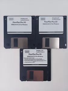 IMSI Floor Plan PLUS 3D Version 3.01 PC Software Home Design 3.5" Floppy Disks - Photo 1/2