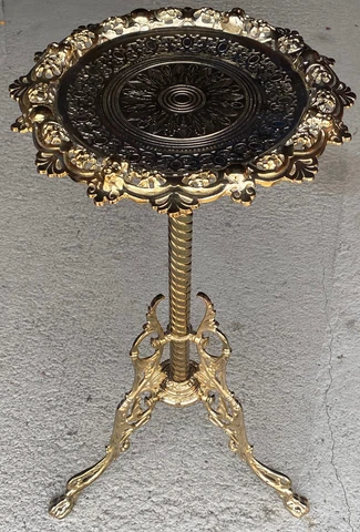Antique Bradley & Hubbard Cast Iron Brass Late Victorian Art Nouveau Plant Stand Cover