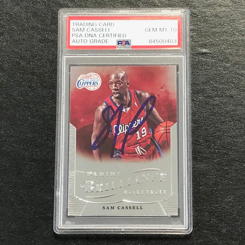 2012-13 Panini Brilliance #227 Sam Cassell Signed Card AUTO 10 PSA Slabbed Clipp - Image 1 of 2
