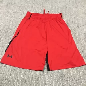 Under Armour Shorts Mens Small Red Stretch Gym Exercise Basketball Outdoor Logo - Picture 1 of 10