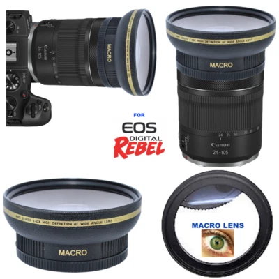 HD ULTRA WIDE LENS FOR Canon EOS RP Mirrorless Camera with 24-105mm f/4-7.1 Lens - Image 1 of 4