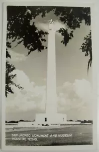 RPPC TEXAS SAN JACINTO MONUMENT & MUSEUM HOUSTON TX REAL PHOTO POSTCARD UNPOSTED - Picture 1 of 3