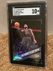 2018-19 Panini Prizm Lebron James Silver Prizm SGC 10 #2 Go Hard or Go Home - Picture 1 of 1