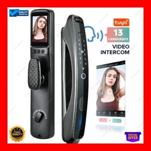 3D Face Recognition Smart Door Lock Tuya Wifi Intercom Fingerprint  APP Secure - Picture 1 of 8