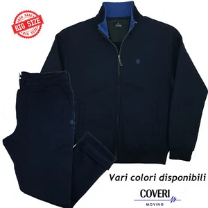Tuta da Uomo Completa Felpata Zip Invernale Taglie Forti COVERI XXXL 4XL 5XL 6XL - Imagen 1 de 47