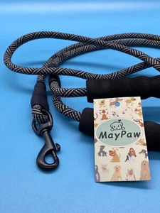 MayPaw / 6 Foot Rope Medium Dog Leash Cloth Rope with Padded Black Handle / NEW - Picture 1 of 7