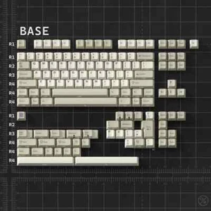PBTFans Office Love Keycaps | Beige Keycaps | Purple Legends | Cherry Profile - Picture 1 of 5