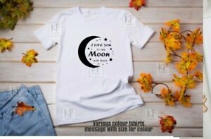 love you to the moon and back with moon and stars tee shirt 