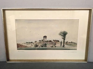 Carl Nold Noth ? Aquarell älter Niederrheinische Landschaft bei Lank - Picture 1 of 7