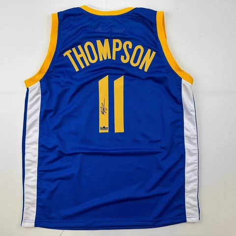 Facsimile Autographed Klay Thompson Golden State Blue Reprint Auto Jersey XL Cover