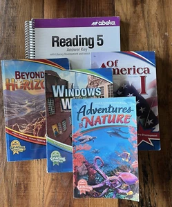 Abeka 5th Grade Reading set student books & teacher answer key - Picture 1 of 2