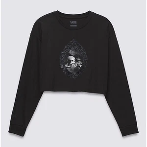 Brand New Vans Womens Vanity Frame Long Sleeve Crop T-shirt Black Small - Picture 1 of 1