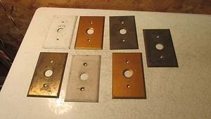 1 Antique Painted Brass Toggle Switch Plate Single - Picture 1 of 1