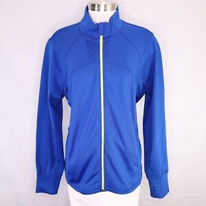 Xersion Perfomance Wear Blue Track Jacket Plus Size 1X Full Zip Fleece Lined
