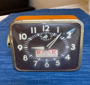 Vintage Mid-Century Orange Keck Mechanical Wind Automatic Timer Clock 13B - Picture 1 of 5