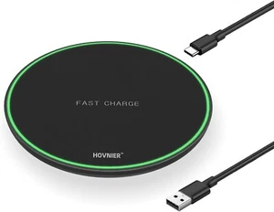 15W Fast Wireless Charger, HOVNIER Wireless Charging Pad for iPhone 15 14 13 12 - Picture 1 of 8