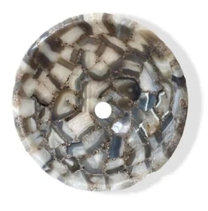 Round Wild Agate Top Wash Basin, Agate Wash Basins, Solar Agate Sink Basin Decor - Picture 1 of 5