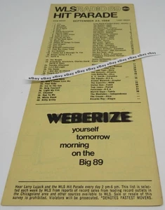 WLS Radio 89 Chicago TOP 45 Survey SEP 23, 1968 #1 Crazy World of Arthur Brown - Picture 1 of 4