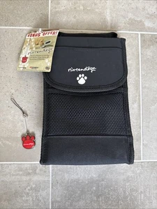 RARE NWT Nintendogs Black Lunch Bag W/Bonus Mini Paw Screen Cleaner Nintendo DS - Picture 1 of 19