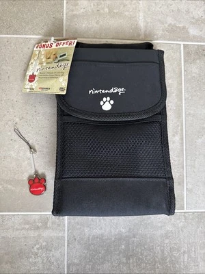 RARE NWT Nintendogs Black Lunch Bag W/Bonus Mini Paw Screen Cleaner Nintendo DS - Image 1 of 4