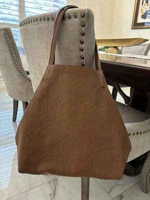 Auténtico Bolso de Mano Carolina Herrera Cuero Marrón Matrioska Bolso de Mano Foto 1 de 4