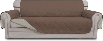 Funda de sofá reversible de gran tamaño marrón/beige Foto 1 de 4