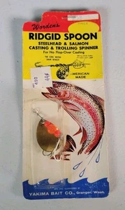 Vintage Worden's Ridgid Spoon Fishing Lure Spinner NOS USA Made Yakima - Picture 1 of 8