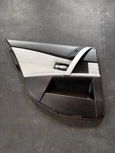 06-07 BMW E60 M5 DRIVER LEFT REAR DOOR PANEL SILVERSTONE MERINO LEATHER - Picture 1 of 18