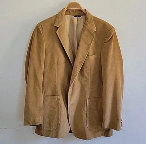 Giacca sportiva Haggar vintage monopetto marrone velluto a coste blazer 42 hipster indie - Foto 1 di 15