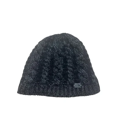 The North Face Womens Cable Knit Beanie Hat Gray Black One Size - Image 1 of 4