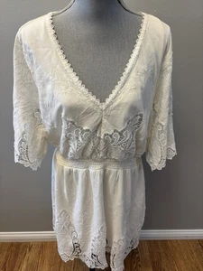 City Chic White Crochet Dress Size L/20 BEAUTIFUL - Picture 1 of 6