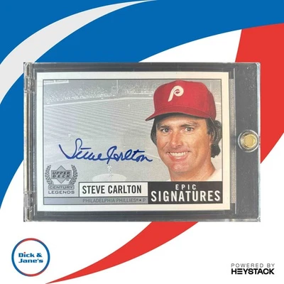 1999 Upper Deck Century Legends Steve Carlton Epic Signatures Auto Phillies - Image 1 of 4