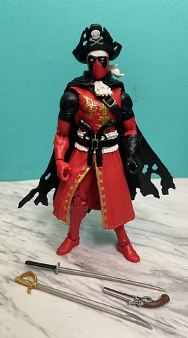 Pirate Deadpool - LOOSE 6" inch series figure - Marvel Legends series no BAF Cover