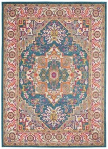 4' X 6' Teal Blue Power Loom Area Rug - Picture 1 of 2