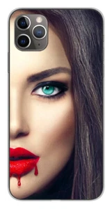 Coque en silicone imprimée compatible Apple iPhone 11 Pro Max Lèvres Sang - Picture 1 of 3