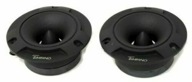 Timpano TPTST2BLACK 4 inch Super Loud Tweeters Black