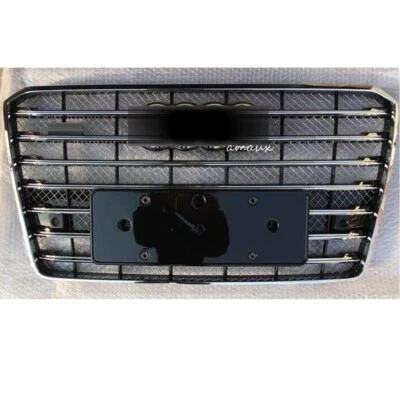 Parrilla brillante W12 para Audi A8 Sline 2015-2017 con visión nocturna/ranura para cámara Foto 1 de 4